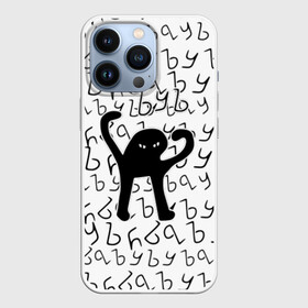Чехол для iPhone 13 Pro с принтом ЪУЪ СЪУКА в Тюмени,  |  | Тематика изображения на принте: cat | mem | memes | truxkot19 | интернет приколы | кот | мем | мем кот | ъуъ | ъуъ съука