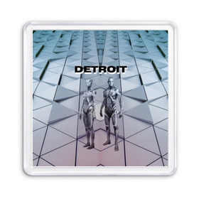 Магнит 55*55 с принтом Detroit: Вecome Human в Тюмени, Пластик | Размер: 65*65 мм; Размер печати: 55*55 мм | Тематика изображения на принте: 3d | cтать человеком | detroit city | detroit: вecome human | игра | интерактивная | квест | кинематограф | приключения | франция