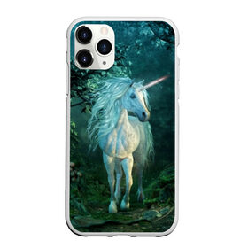 Чехол для iPhone 11 Pro матовый с принтом Единорог в Тюмени, Силикон |  | animal | beautiful | blue | fantasy | green | hooves | horn | horse | magi | mushrooms | nature | night | unicorn | white | белый | волшебство | грибы | грива | единорог | животное | зеленый | иллюстрация | копыта | лес | лошадь | мифология | но