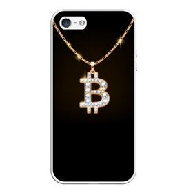 Чехол для iPhone 5/5S матовый с принтом Бриллиантовый биткоин в Тюмени, Силикон | Область печати: задняя сторона чехла, без боковых панелей | bitcoin | black | chain | color | diamond | emblem | gold | golden | hip hop | logo | luxury | money | style | symbol | алмаз | блеск | блестящий | бриллиант | валюта | деньги | знак | золото | золотой | криптовалюта | кулон | логотип | люкс | роскошь | с