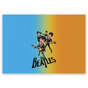 Поздравительная открытка с принтом The Beatles в Тюмени, 100% бумага | плотность бумаги 280 г/м2, матовая, на обратной стороне линовка и место для марки
 | george harrison | john lennon | paul mccartney | psychedelic rock | ringo starr | the beatles | англия | ансамбль | джон леннон | джордж харрисон | пол маккартни | психоделический рок | ринго старр