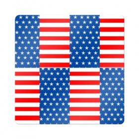 Магнит виниловый Квадрат с принтом США в Тюмени, полимерный материал с магнитным слоем | размер 9*9 см, закругленные углы | Тематика изображения на принте: flag | stars | usa | usa flag | америка | американский флаг | звезды | надписи | полосы | сша | флаг | флаг сша