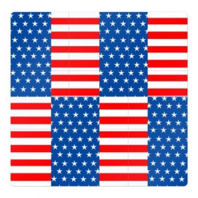 Магнитный плакат 3Х3 с принтом США в Тюмени, Полимерный материал с магнитным слоем | 9 деталей размером 9*9 см | Тематика изображения на принте: flag | stars | usa | usa flag | америка | американский флаг | звезды | надписи | полосы | сша | флаг | флаг сша