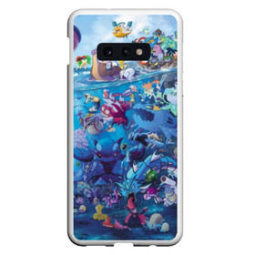 Чехол для Samsung S10E с принтом Water-Type Pokemon в Тюмени, Силикон | Область печати: задняя сторона чехла, без боковых панелей | Тематика изображения на принте: detective pikachu | instinct | mystic | pikachu | pokeball | pokemon | pokemon go | valor | вейлор | детектив пикачу | инстинкт | мистик | пикачу | покебол | покемон | покемон гоу