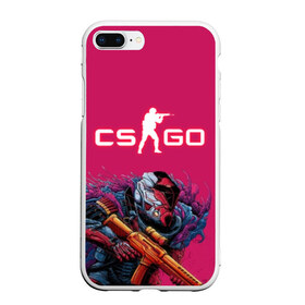 Чехол для iPhone 7Plus/8 Plus матовый с принтом CS GO Hyper Beast в Тюмени, Силикон | Область печати: задняя сторона чехла, без боковых панелей | 2019 | computer game | counter strike | cs | cs go | csgo | dota | dota2 | game | howl | hyperbeast | warning | автомат | вой | го | игрок | компьютерная игра | контр страйк | контра | кс | оружие | турнир