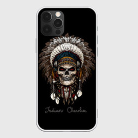 Чехол для iPhone 12 Pro Max с принтом Череп с роучем в Тюмени, Силикон |  | cherokee | culture | ethnic | feathers | indian | national | navajo | roach | skeleton | skull | traditional | индеец | культура | навахо | национальный | перья | роуч | скелет | традиционный | череп | чероки | этнический