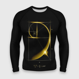 Мужской рашгард 3D с принтом Золотое сечение в Тюмени,  |  | black | development | equation | formula | gold | golden | ideal | perfection | proportion | section | spiral | золото | золотое | идеальная | пропорция | развитие | сечение | совершенство | спираль | уравнение | формула | черный