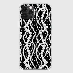 Чехол для iPhone 12 Pro Max с принтом Жемчуг в Тюмени, Силикон |  | ball | beads | black | circle | decoration | luxury | nacre | necklace | pearl | thread | white | белый | бусы | жемчуг | колье | круг | нить | перламутр | роскошь | украшение | черный | шар