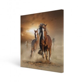 Холст квадратный с принтом Бегущие лошади в Тюмени, 100% ПВХ |  | animal | color | dust | hooves | horse | mane | mustang | muzzle | nature | sky | speed | грива | животное | конь | копыта | лошадь | мустанг | небо | окрас | природа | пыль | скакун | скорость