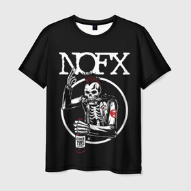Мужская футболка 3D с принтом NOFX в Тюмени, 100% полиэфир | прямой крой, круглый вырез горловины, длина до линии бедер | Тематика изображения на принте: hardcore | nofx | punk | группы | музыка | панк | панк рок | рок | ска панк | скейт панк