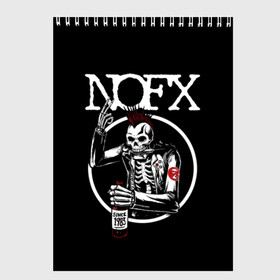 Скетчбук с принтом NOFX в Тюмени, 100% бумага
 | 48 листов, плотность листов — 100 г/м2, плотность картонной обложки — 250 г/м2. Листы скреплены сверху удобной пружинной спиралью | hardcore | nofx | punk | группы | музыка | панк | панк рок | рок | ска панк | скейт панк