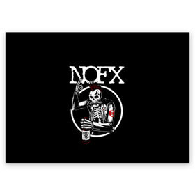 Поздравительная открытка с принтом NOFX в Тюмени, 100% бумага | плотность бумаги 280 г/м2, матовая, на обратной стороне линовка и место для марки
 | hardcore | nofx | punk | группы | музыка | панк | панк рок | рок | ска панк | скейт панк