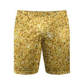 Мужские шорты 3D спортивные с принтом Золотые блестки в Тюмени,  |  | bright | cool | glitter | gold | gold glitter | luxury | shine | sparkle | yellow | глиттер | желтый | золото | золотые блёстки | прикольно | роскошь | сверкать | сияние | ярко