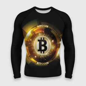 Мужской рашгард 3D с принтом Золотой биткоин в Тюмени,  |  | bitcoin | black | business | coin | digital | electronic | emblem | future | golden | money | power | symbol | technology | web | yellow | бизнес | биткоин | будущее | валюта | веб | власть | деньги | желтый | жетон | золотой | криптовалюта | монета | сим