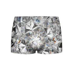 Мужские трусы 3D с принтом Бриллиантовый блеск в Тюмени, 50% хлопок, 50% полиэстер | классическая посадка, на поясе мягкая тканевая резинка | Тематика изображения на принте: cut | diamond | gem | glitter | jewel | kaleidoscope | luxury | shine | sparkle | white | алмаз | белый | блеск | бриллиант | диамант | драгоценность | драгоценный камень | калейдоскоп | люкс | огранка | роскошь | сверкать | сияние