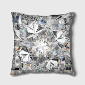 Подушка 3D с принтом Бриллиантовый блеск в Тюмени, наволочка – 100% полиэстер, наполнитель – холлофайбер (легкий наполнитель, не вызывает аллергию). | состоит из подушки и наволочки. Наволочка на молнии, легко снимается для стирки | Тематика изображения на принте: cut | diamond | gem | glitter | jewel | kaleidoscope | luxury | shine | sparkle | white | алмаз | белый | блеск | бриллиант | диамант | драгоценность | драгоценный камень | калейдоскоп | люкс | огранка | роскошь | сверкать | сияние