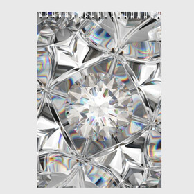Скетчбук с принтом Бриллиантовый блеск в Тюмени, 100% бумага
 | 48 листов, плотность листов — 100 г/м2, плотность картонной обложки — 250 г/м2. Листы скреплены сверху удобной пружинной спиралью | cut | diamond | gem | glitter | jewel | kaleidoscope | luxury | shine | sparkle | white | алмаз | белый | блеск | бриллиант | диамант | драгоценность | драгоценный камень | калейдоскоп | люкс | огранка | роскошь | сверкать | сияние