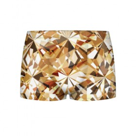 Мужские трусы 3D с принтом Желтые бриллианты в Тюмени, 50% хлопок, 50% полиэстер | классическая посадка, на поясе мягкая тканевая резинка | cut | diamond | gem | glitter | gold | jewel | kaleidoscope | luxury | shine | sparkle | white | yellow | алмаз | белый | блеск | бриллиант | диамант | драгоценность | драгоценный камень | желтый | золотой | калейдоскоп | люкс | огранка