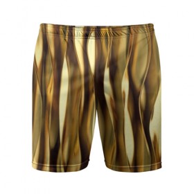 Мужские шорты 3D спортивные с принтом Золотые волны в Тюмени,  |  | abstraction | cool | glitter | gold | lines | luxury | metal | ribbons | shine | texture | абстракция | блеск | волны | золото | круто | ленты | линии | металл | прикольно | роскошь | сиять | текстура