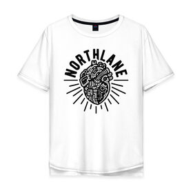 Мужская футболка хлопок Oversize с принтом Northlane в Тюмени, 100% хлопок | свободный крой, круглый ворот, “спинка” длиннее передней части | discoveries | mesmer | node | northlane | singularity | группы | метал | музыка | рок