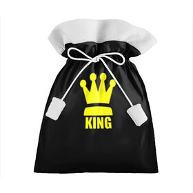 Подарочный 3D мешок с принтом King в Тюмени, 100% полиэстер | Размер: 29*39 см | king | король | корона | прикол | шахматы