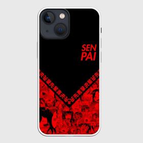 Чехол для iPhone 13 mini с принтом SENPAI в Тюмени,  |  | 2 versia | ahegao | anime | manga | paint | red | sempai | senpai | sup | supreme | trend | white | аниме | белый | манга | семпай | сенпай | суп | суприм