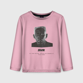 Детский лонгслив 3D с принтом Tyler, The Creator (IGOR) в Тюмени, 100% полиэстер | длинные рукава, круглый вырез горловины, полуприлегающий силуэт
 | bomb | boy | cherry | creator | flower | igor | rap | tayler | the | tyler | альбом | игорь | криэйтор | музыка | реп | рэп | тайлер