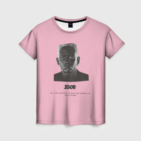 Женская футболка 3D с принтом Tyler, The Creator (IGOR) в Тюмени, 100% полиэфир ( синтетическое хлопкоподобное полотно) | прямой крой, круглый вырез горловины, длина до линии бедер | bomb | boy | cherry | creator | flower | igor | rap | tayler | the | tyler | альбом | игорь | криэйтор | музыка | реп | рэп | тайлер