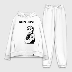 Женский костюм хлопок Oversize с принтом Bon Jovi в Тюмени,  |  | bon jovi | альбом | арена | бон | бон джови | глэм | группа | джови | джон | метал | музыка | надпись | песни | поп | попрок | рок | рокер | смайл | солист | софт | стена | хард | хеви | хевиметал