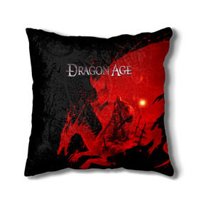 Подушка 3D с принтом Dragon Age в Тюмени, наволочка – 100% полиэстер, наполнитель – холлофайбер (легкий наполнитель, не вызывает аллергию). | состоит из подушки и наволочки. Наволочка на молнии, легко снимается для стирки | dragon age | gamer | grey wardens | inquisition | игры | инквизиция | компьютерные игры | серые стражи