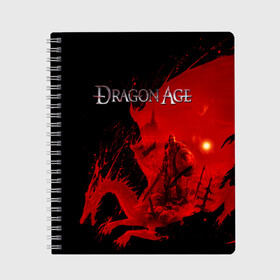 Тетрадь с принтом Dragon Age в Тюмени, 100% бумага | 48 листов, плотность листов — 60 г/м2, плотность картонной обложки — 250 г/м2. Листы скреплены сбоку удобной пружинной спиралью. Уголки страниц и обложки скругленные. Цвет линий — светло-серый
 | dragon age | gamer | grey wardens | inquisition | игры | инквизиция | компьютерные игры | серые стражи