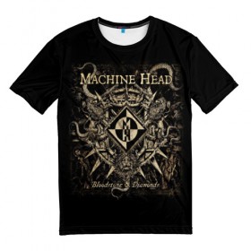 Мужская футболка 3D с принтом Machine Head в Тюмени, 100% полиэфир | прямой крой, круглый вырез горловины, длина до линии бедер | heavy metal | machine head | metal | грув метал | группы | метал | музыка | рок | трэш метал | хэви метал