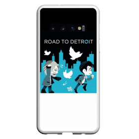 Чехол для Samsung Galaxy S10 с принтом ROAD TO DETROIT в Тюмени, Силикон | Область печати: задняя сторона чехла, без боковых панелей | 2038 | become | connor | dbh | dbhpk19 | gavin reed | human | quantic | reed | reed900 | rk800 | rk900 | андроид | девиант | детройт | кара | квест | коннор | маркус