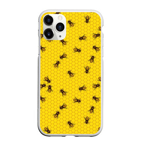Чехол для iPhone 11 Pro Max матовый с принтом Пчелы в сотах в Тюмени, Силикон |  | bee | beehive | brown | bug | honey | honeycomb | insect | toiler | yellow | букашка | желтый | коричневый | мёд | насекомое | пчела | соты | труженик | улей