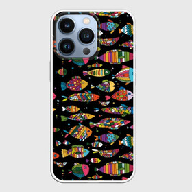 Чехол для iPhone 13 Pro с принтом Разноцветные рыбы в Тюмени,  |  | abstraction | art | bright | colorful | cool | fin | fish | funny | tail | water | абстракция | арт | вода | плавник | прикольно | разноцветный | рыба | смешно | хвост | яркий