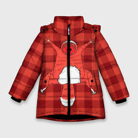 Зимняя куртка для девочек 3D с принтом Сумасшедший рыжий кот в Тюмени, ткань верха — 100% полиэстер; подклад — 100% полиэстер, утеплитель — 100% полиэстер. | длина ниже бедра, удлиненная спинка, воротник стойка и отстегивающийся капюшон. Есть боковые карманы с листочкой на кнопках, утяжки по низу изделия и внутренний карман на молнии. 

Предусмотрены светоотражающий принт на спинке, радужный светоотражающий элемент на пуллере молнии и на резинке для утяжки. | cat | cool | crazy | fangs | funny | kitty | kote | op | orange | paws | psycho | red | shaggy | tail | киса | клыки | кот | котэ | лапы | ор | оранжевый | прикольно | псих | рыжий | смешно | сумасшедший | хвост