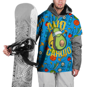 Накидка на куртку 3D с принтом Авокардио в Тюмени, 100% полиэстер |  | Тематика изображения на принте: авокадо | бег | игра слов | кардио | марафон | спорт | фитнес
