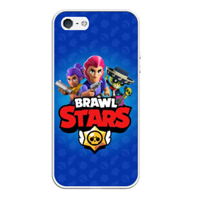 Чехол для iPhone 5/5S матовый с принтом BRAWL STARS в Тюмени, Силикон | Область печати: задняя сторона чехла, без боковых панелей | brawl | bull | colt | crow | el primo | game | games | leon | moba | online | penny | poco | shelly | spike | star | stars | wanted | брав | бравл | браво | звезда | звезды | игра | игры | лого | моба | онлайн | старс