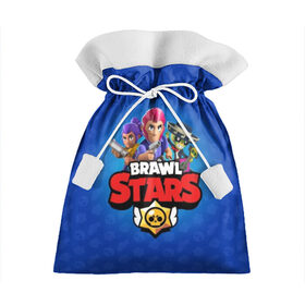 Подарочный 3D мешок с принтом BRAWL STARS в Тюмени, 100% полиэстер | Размер: 29*39 см | brawl | bull | colt | crow | el primo | game | games | leon | moba | online | penny | poco | shelly | spike | star | stars | wanted | брав | бравл | браво | звезда | звезды | игра | игры | лого | моба | онлайн | старс