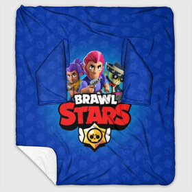 Плед с рукавами с принтом BRAWL STARS в Тюмени, 100% полиэстер | Закругленные углы, все края обработаны. Ткань не мнется и не растягивается. Размер 170*145 | brawl | bull | colt | crow | el primo | game | games | leon | moba | online | penny | poco | shelly | spike | star | stars | wanted | брав | бравл | браво | звезда | звезды | игра | игры | лого | моба | онлайн | старс