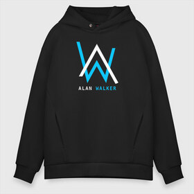 Мужское худи Oversize хлопок с принтом ALAN WALKER в Тюмени, френч-терри — 70% хлопок, 30% полиэстер. Мягкий теплый начес внутри —100% хлопок | боковые карманы, эластичные манжеты и нижняя кромка, капюшон на магнитной кнопке | alan walker | aw | electro | electro music | music | алан уокер | музыка | музыкант | электро | электронная музыка