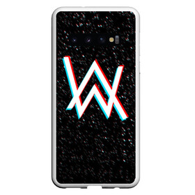 Чехол для Samsung Galaxy S10 с принтом ALAN WALKER GLITCH в Тюмени, Силикон | Область печати: задняя сторона чехла, без боковых панелей | Тематика изображения на принте: alan walker | aw | electro | electro music | glitch | music | space | алан уокер | космос | музыка | музыкант | электро | электронная музыка