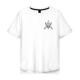 Мужская футболка хлопок Oversize с принтом ALAN WALKER (НА СПИНЕ) в Тюмени, 100% хлопок | свободный крой, круглый ворот, “спинка” длиннее передней части | Тематика изображения на принте: 