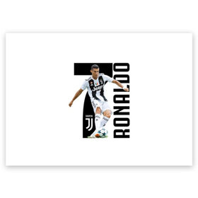 Поздравительная открытка с принтом Ronaldo the best в Тюмени, 100% бумага | плотность бумаги 280 г/м2, матовая, на обратной стороне линовка и место для марки
 | calcio | club | cr7 | cristiano ronaldo | dybala | football | full highlights | goals | highlights | italia | juventus | napoli | roma | serie a | белый | италия | клуб | форма | черный | ювентус