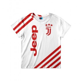 Детская футболка 3D с принтом Juventus Lifestyle в Тюмени, 100% гипоаллергенный полиэфир | прямой крой, круглый вырез горловины, длина до линии бедер, чуть спущенное плечо, ткань немного тянется | 