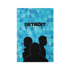 Обложка для паспорта матовая кожа с принтом Detroit: Become Human. в Тюмени, натуральная матовая кожа | размер 19,3 х 13,7 см; прозрачные пластиковые крепления | Тематика изображения на принте: become human | connor | dbh | dbhpk19 | detroit | detroit city | абстракция | анимация | геометрия | детройт | игра | коннор | надпись | силуэт | стать человеком | текстура | треугольник | треугольники