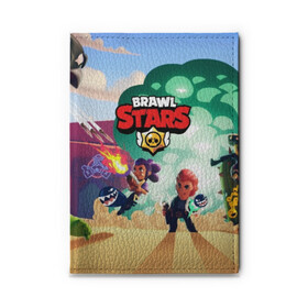 Обложка для автодокументов с принтом BRAWL STARS в Тюмени, натуральная кожа |  размер 19,9*13 см; внутри 4 больших “конверта” для документов и один маленький отдел — туда идеально встанут права | Тематика изображения на принте: brawl | bull | colt | crow | el primo | game | games | leon | moba | online | penny | poco | shelly | spike | star | stars | wanted | брав | бравл | браво | звезда | звезды | игра | игры | лого | моба | онлайн | старс