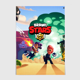 Постер с принтом BRAWL STARS в Тюмени, 100% бумага
 | бумага, плотность 150 мг. Матовая, но за счет высокого коэффициента гладкости имеет небольшой блеск и дает на свету блики, но в отличии от глянцевой бумаги не покрыта лаком | brawl | bull | colt | crow | el primo | game | games | leon | moba | online | penny | poco | shelly | spike | star | stars | wanted | брав | бравл | браво | звезда | звезды | игра | игры | лого | моба | онлайн | старс