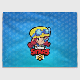 Плед 3D с принтом Jessie - BRAWL STARS в Тюмени, 100% полиэстер | закругленные углы, все края обработаны. Ткань не мнется и не растягивается | brawl | bull | colt | crow | el primo | game | games | jessie | leon | moba | online | penny | poco | shelly | spike | star | stars | wanted | брав | бравл | браво | звезда | звезды | игра | игры | лого | моба | онлайн | старс