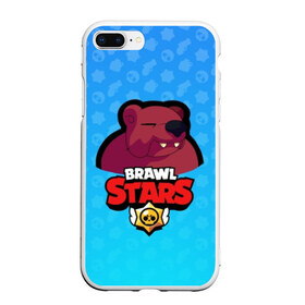 Чехол для iPhone 7Plus/8 Plus матовый с принтом Bear - BRAWL STARS в Тюмени, Силикон | Область печати: задняя сторона чехла, без боковых панелей | bear | brawl | bull | colt | crow | el primo | game | games | leon | moba | online | penny | poco | shelly | spike | star | stars | wanted | брав | бравл | браво | звезда | звезды | игра | игры | моба | онлайн | старс